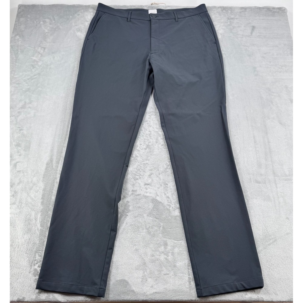 Huckberry‎ Proof Pants Mens 38 Gray Stretch Slash Pockets Straight Denim Chino